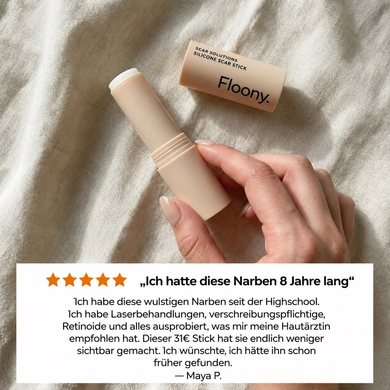 Kundenbewertung zum Floony Silikon-Narbenstift